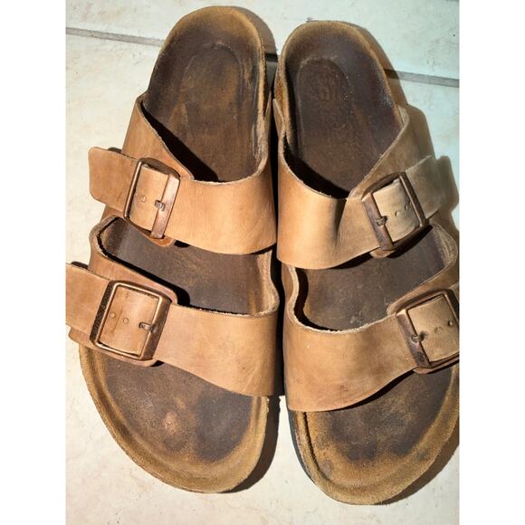 Birkenstock Arizona Tabacco Brown Oiled Leather Sandals EU 43 US MEN 10